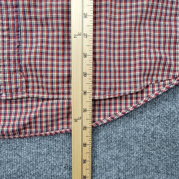 Abercrombie Fitch Shirt‎ Mens 2XL Red Plaid Button Down Long Sleeve Outdoors - Picture 6 of 8
